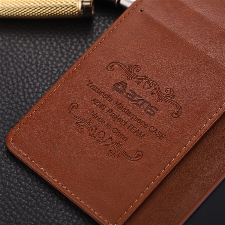 AZNS Leather Wallet Case for Xiaomi Mi 9 SE - Brown-17