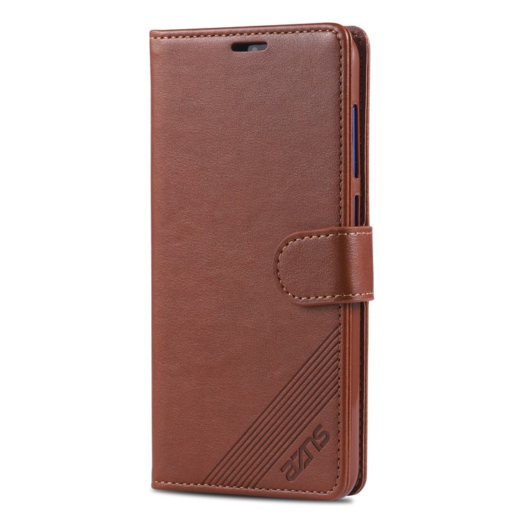 Case de Billetera de Cuero Azns Para Xiaomi Mi 9 SE - Marrón