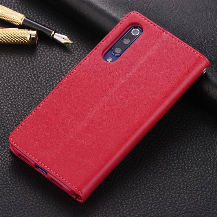 AZNS Leather Wallet Case for Xiaomi Mi 9 SE - Rose-4