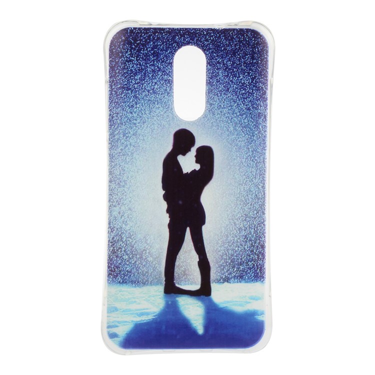 Pattern Printing Soft TPU Case for Xiaomi Redmi Note 4 - Lovers in The Snow-1