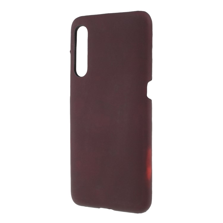 Thermal Induction Fluorescent Color Changing PU Leather Coated PC Back Shell for Xiaomi Mi 9 - Black / Red-3