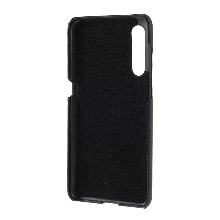 Thermal Induction Fluorescent Color Changing PU Leather Coated PC Back Shell for Xiaomi Mi 9 - Black / Blue-4