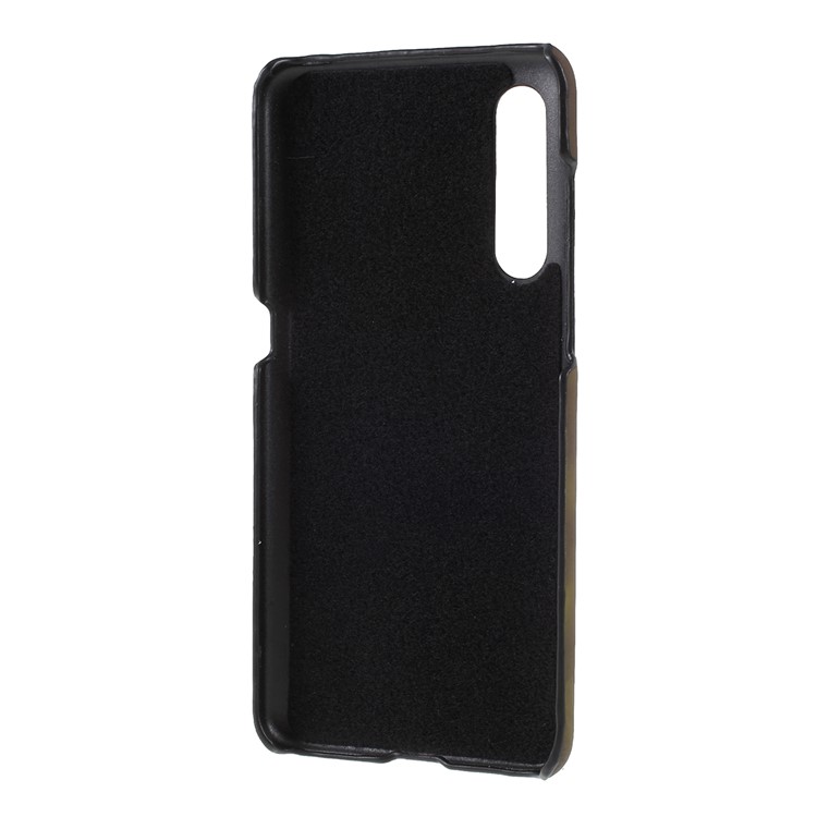 Thermal Induction Fluorescent Color Changing PU Leather Coated PC Back Shell for Xiaomi Mi 9 - Black / Green-4
