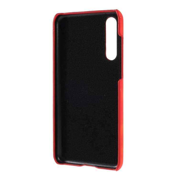 Thermal Induction Fluorescent Color Changing PU Leather Coated PC Back Case for Xiaomi Mi 9 SE - Red / Yellow-4