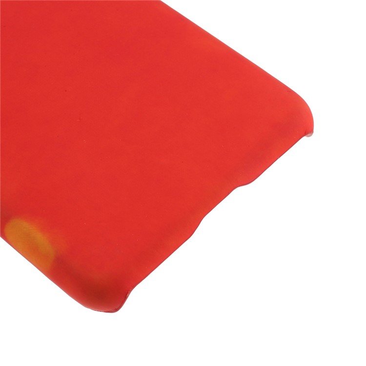 Thermal Induction Fluorescent Color Changing PU Leather Coated PC Back Case for Xiaomi Mi 9 SE - Red / Yellow-6
