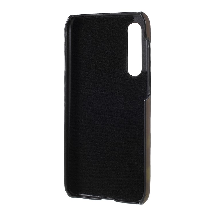Thermal Induction Fluorescent Color Changing PU Leather Coated PC Back Case for Xiaomi Mi 9 SE - Black / Green-4