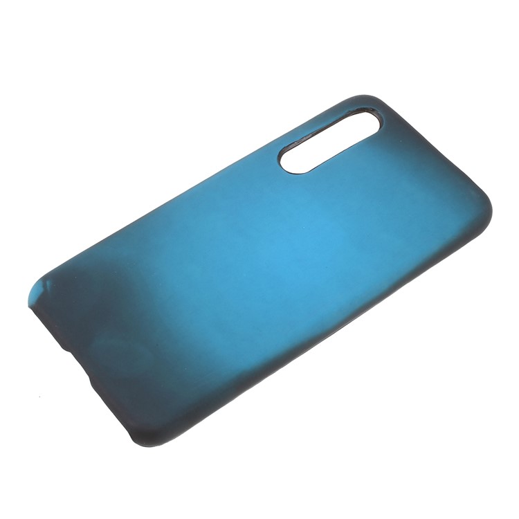 Thermal Induction Fluorescent Color Changing PU Leather Coated PC Back Case for Xiaomi Mi 9 SE - Black / Blue-1