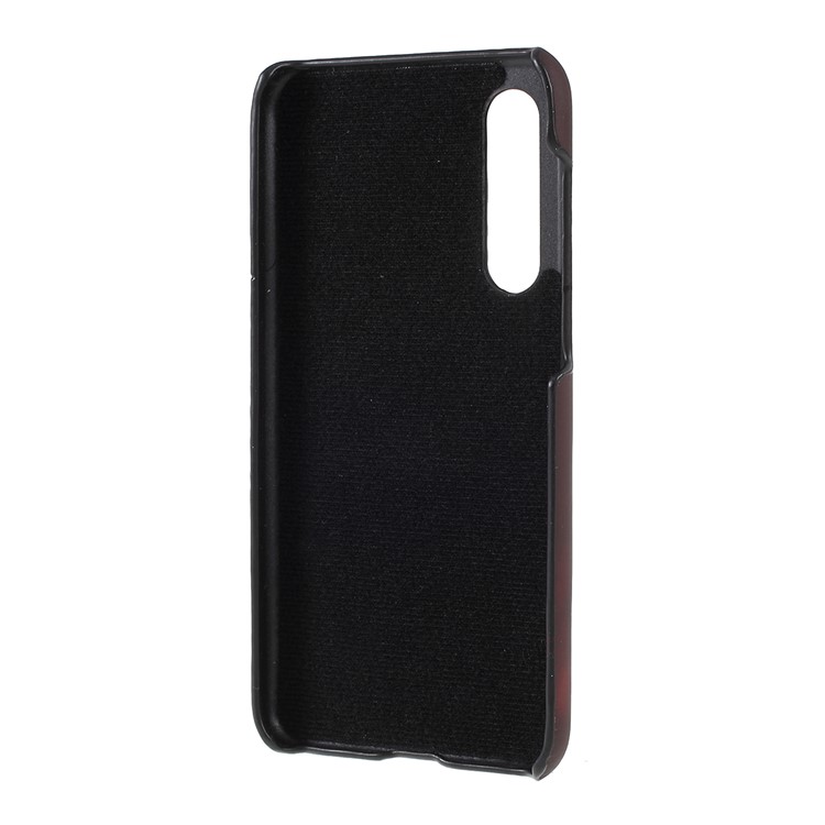Thermal Induction Fluorescent Color Changing PU Leather Coated PC Back Case for Xiaomi Mi 9 SE - Black / Red-4