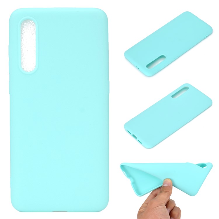 Matte TPU Soft Protective Phone Cover Shell for Xiaomi Mi 9 - Cyan-1