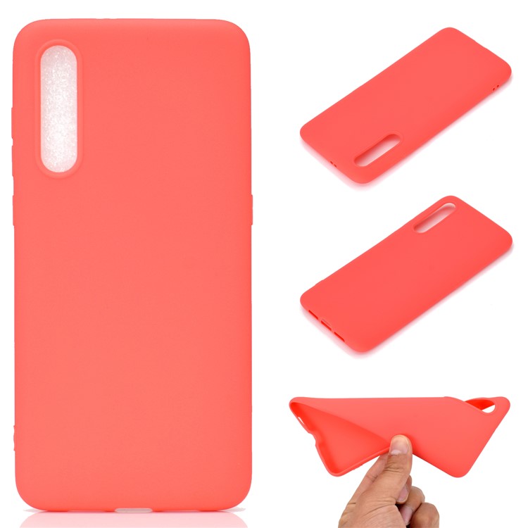 Matte TPU Soft Protective Phone Cover Shell for Xiaomi Mi 9 - Red-1