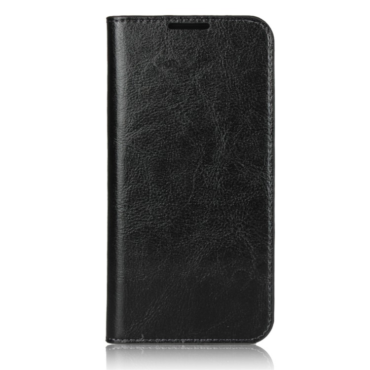 Crazy Horse Wallet Stand Genuine Leather Case for Xiaomi Redmi Note 7S / Note 7 / Redmi Note 7 Pro (India) - Black-2