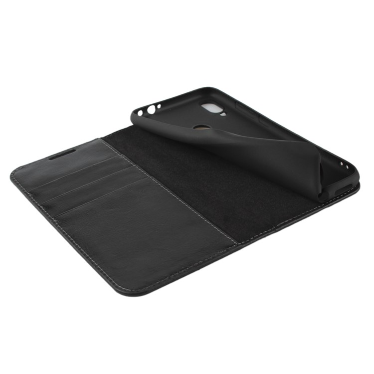 Crazy Horse Wallet Stand Genuine Leather Case for Xiaomi Redmi Note 7S / Note 7 / Redmi Note 7 Pro (India) - Black-5