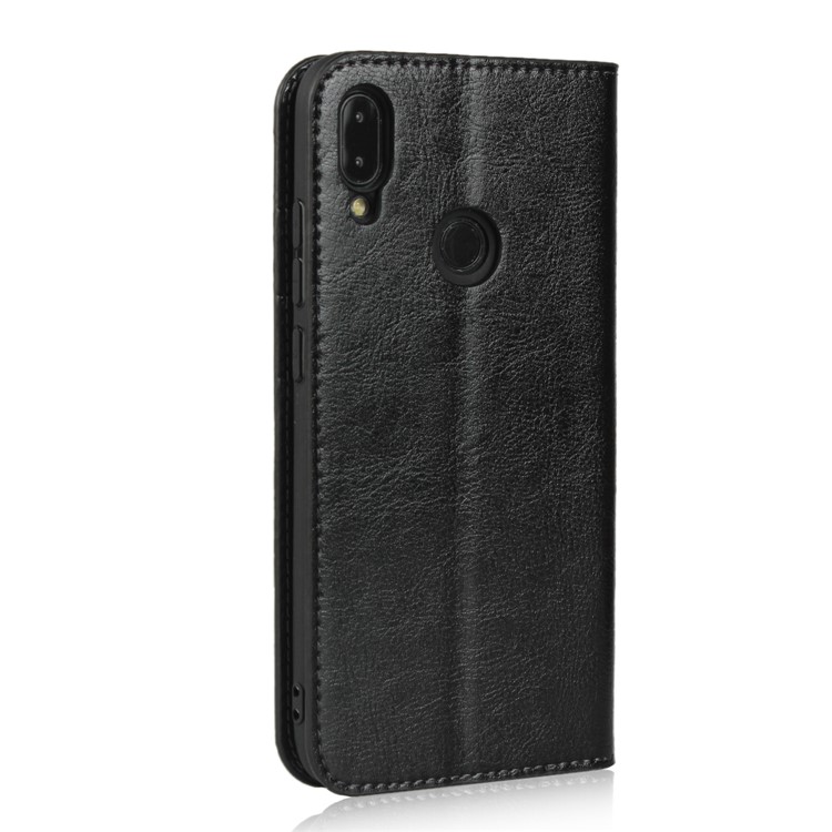 Crazy Horse Wallet Stand Genuine Leather Case for Xiaomi Redmi Note 7S / Note 7 / Redmi Note 7 Pro (India) - Black-6