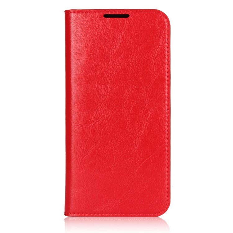 Crazy Horse Wallet Stand Genuine Leather Case for Xiaomi Redmi Note 7S / Note 7 / Redmi Note 7 Pro (India) - Red-2