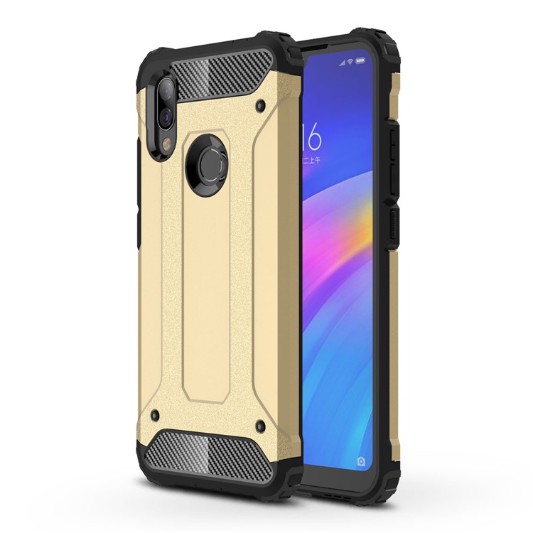 Armor Guard Plastic + TPU Hybrid Protection Case for Xiaomi Redmi 7 / Redmi Y3 - Gold