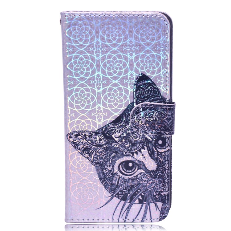 Laser Carving Pattern Printing Wallet Leather Case with Strap for Xiaomi Redmi Note 7 / Redmi Note 7 Pro (India) - Cat-2