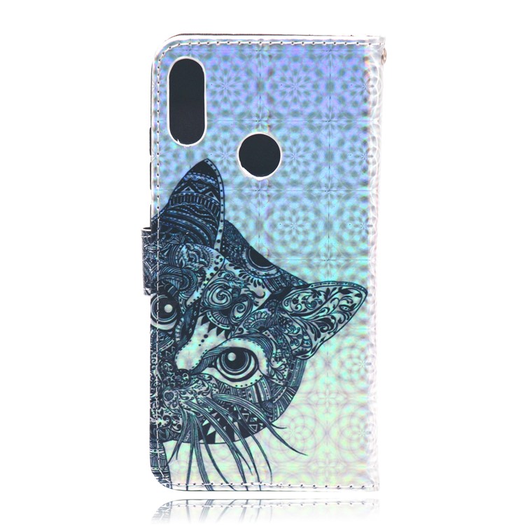 Laser Carving Pattern Printing Wallet Leather Case with Strap for Xiaomi Redmi Note 7 / Redmi Note 7 Pro (India) - Cat-3