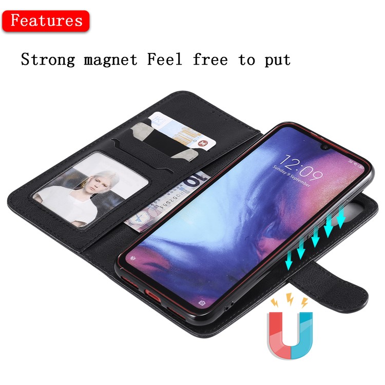 Magnetic Detachable 2-in-1 Wallet Leather Stand Case for Xiaomi Redmi Note 7S / Note 7 / Note 7 Pro (India) - Black-5