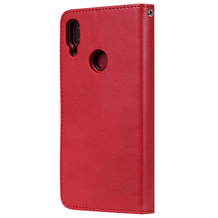 Magnetic Detachable 2-in-1 Wallet Leather Stand Case for Xiaomi Redmi Note 7S / Note 7 / Note 7 Pro (India) - Red-3
