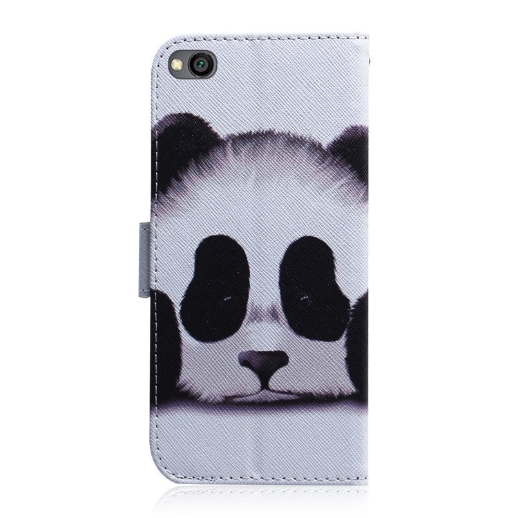Pattern Printing Wallet Protective Leather Case for Xiaomi Redmi Go - Panda-3