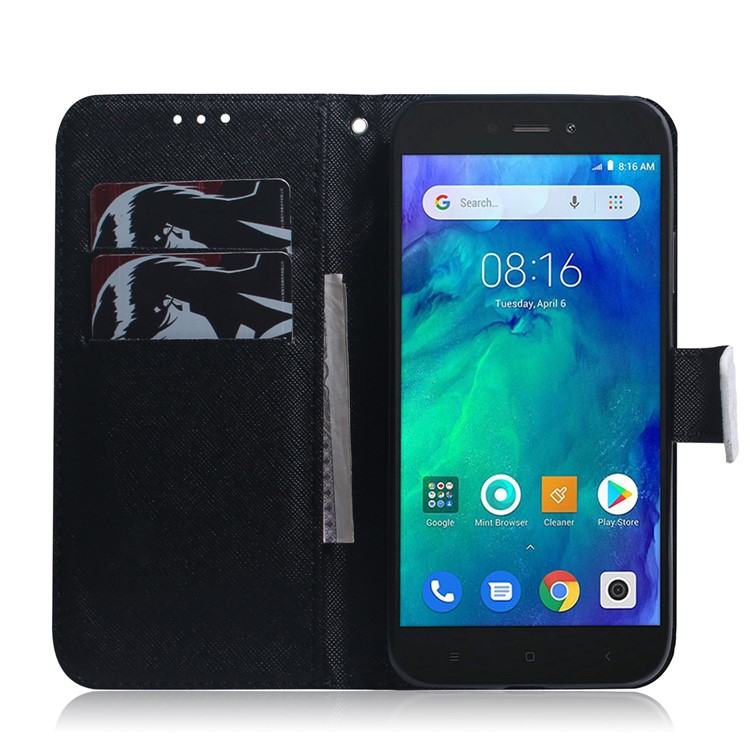 Pattern Printing Wallet Protective Leather Case for Xiaomi Redmi Go - Do Not Touch My Phone-8