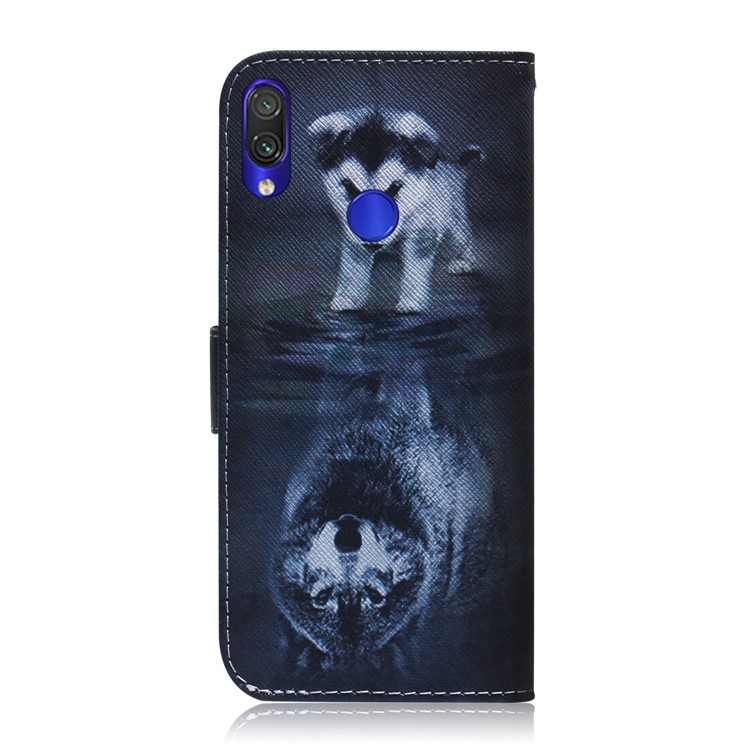 Pattern Printing Wallet Leather Cell Phone Case for Xiaomi Redmi Note 7S / Note 7 - Dog-3