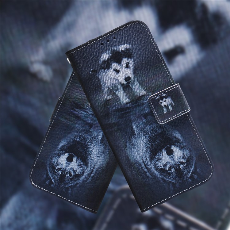 Pattern Printing Wallet Leather Cell Phone Case for Xiaomi Redmi Note 7S / Note 7 - Dog-9