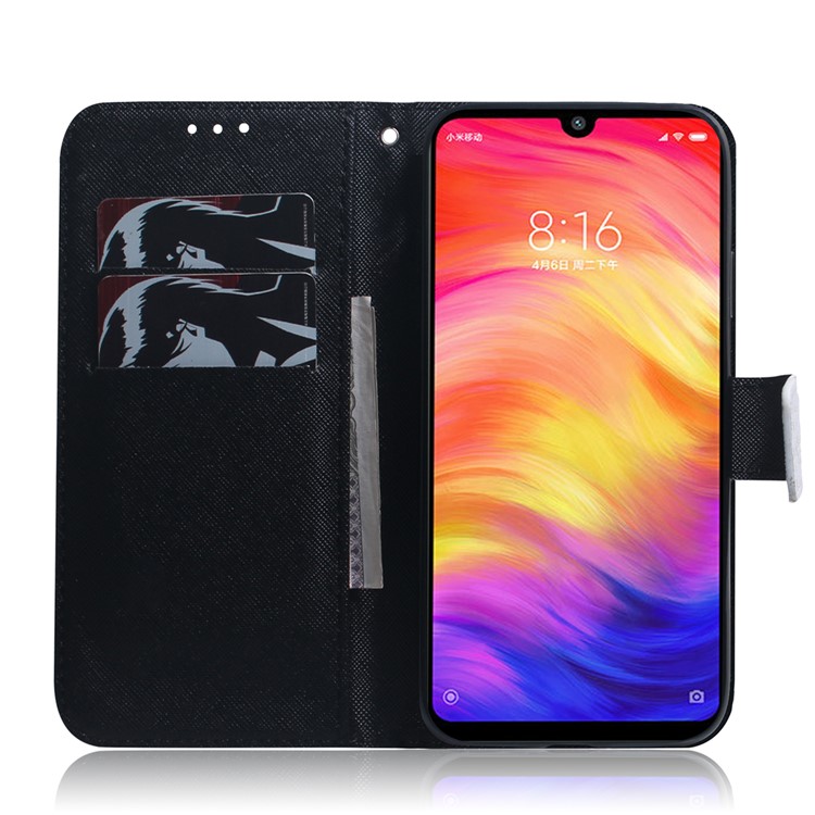 Pattern Printing Wallet Leather Cell Phone Case for Xiaomi Redmi Note 7S / Note 7 - Do Not Touch My Phone-8