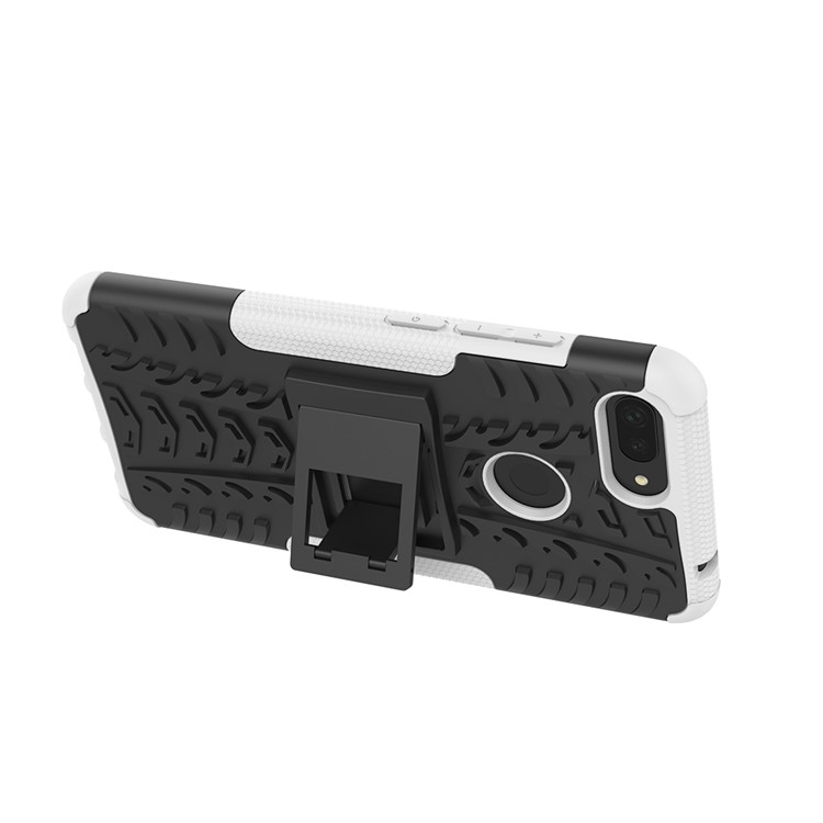 Caso Híbrido PC + TPU Anti-derrapante Com Suporte Para Xiaomi Mi 8 Lite / Mi 8 Juventude (mi 8X) - Branco-5