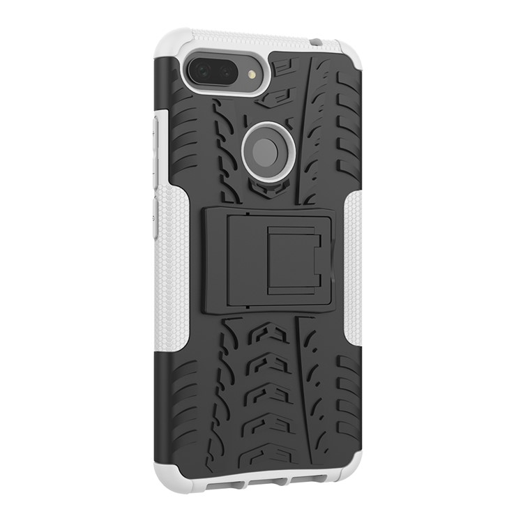 Caso Híbrido PC + TPU Anti-derrapante Com Suporte Para Xiaomi Mi 8 Lite / Mi 8 Juventude (mi 8X) - Branco-8