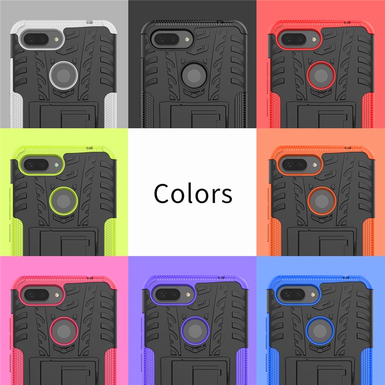 Caso Híbrido PC + TPU Anti-derrapante Com Suporte Para Xiaomi Mi 8 Lite / Mi 8 Juventude (mi 8X) - Branco-9