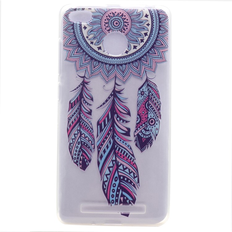 Pattern Printing Soft TPU Case Cover for Xiaomi Redmi 3s - Tribal Dreamcatcher-1