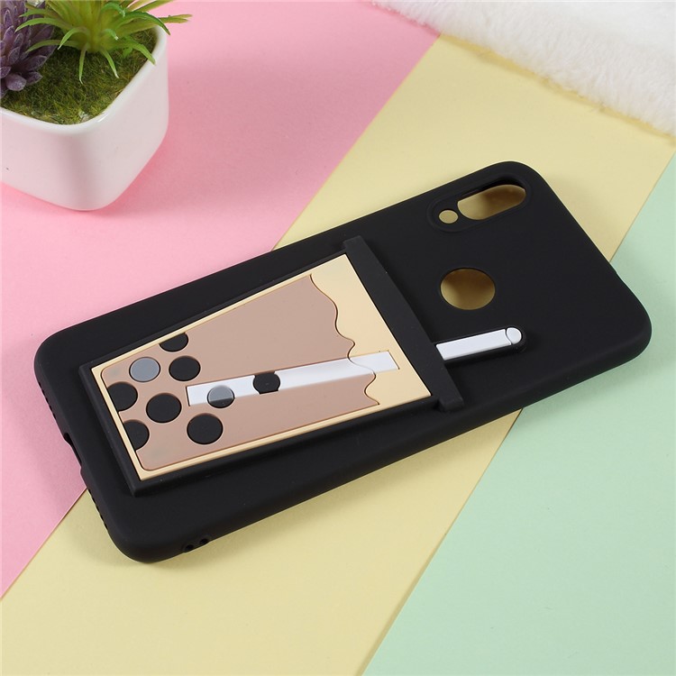 3D Bubble Tea Pattern TPU Case for Xiaomi Redmi Note 7 / Note 7 Pro (India) / Note 7S - Black-2