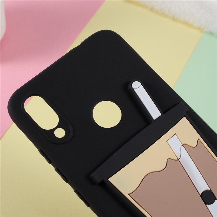 3D Bubble Tea Pattern TPU Case for Xiaomi Redmi Note 7 / Note 7 Pro (India) / Note 7S - Black-4