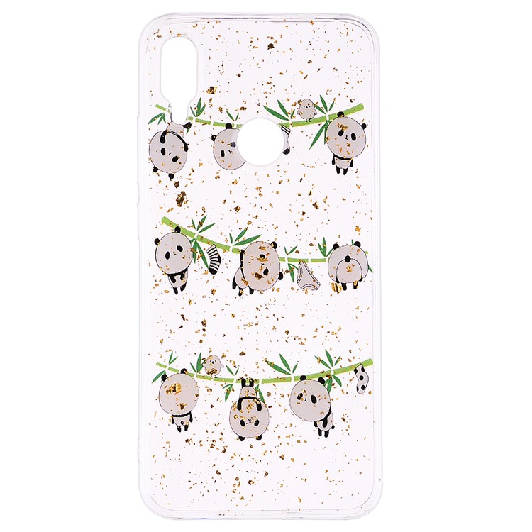 Glitter Sequins Inlaid Patterned TPU Phone Cover for Xiaomi Redmi Note 7S / Note 7 / Note 7 Pro (India) - Pandas-2