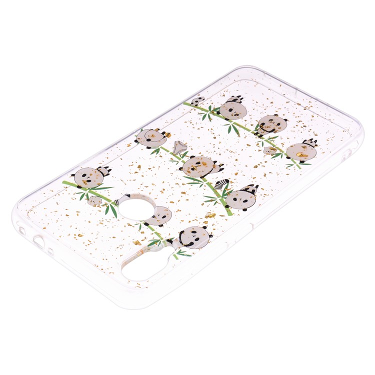 Glitter Sequins Inlaid Patterned TPU Phone Cover for Xiaomi Redmi Note 7S / Note 7 / Note 7 Pro (India) - Pandas-3