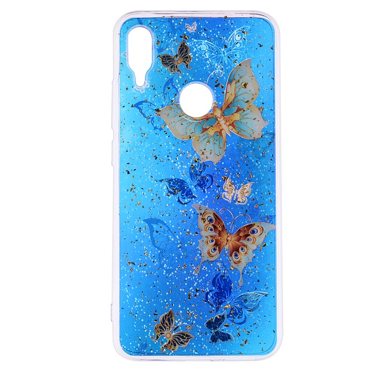Glitter Sequins Inlaid Patterned TPU Phone Cover for Xiaomi Redmi Note 7S / Note 7 / Note 7 Pro (India) - Butterflies-2