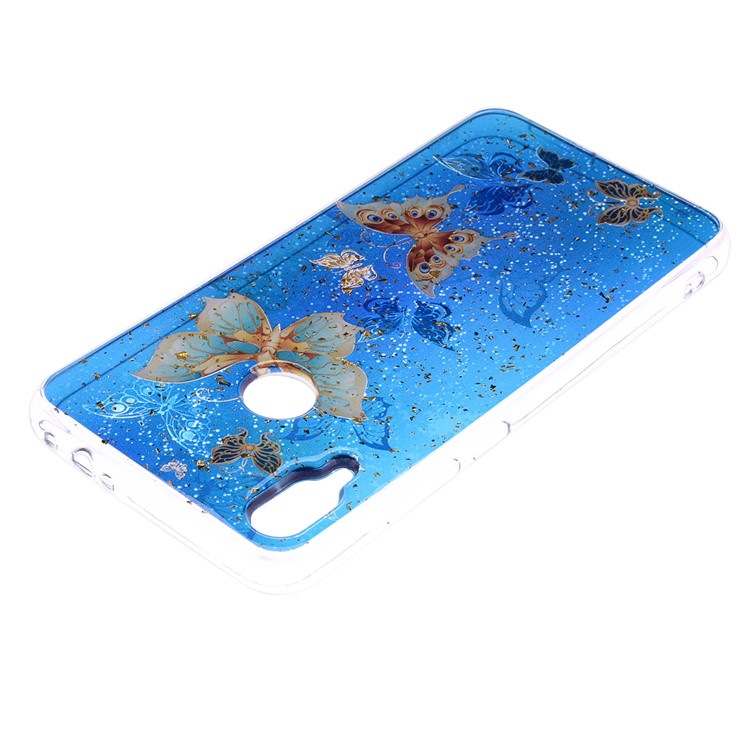 Glitter Sequins Inlaid Patterned TPU Phone Cover for Xiaomi Redmi Note 7S / Note 7 / Note 7 Pro (India) - Butterflies-3