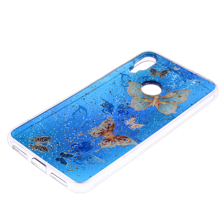 Glitter Sequins Inlaid Patterned TPU Phone Cover for Xiaomi Redmi Note 7S / Note 7 / Note 7 Pro (India) - Butterflies-5
