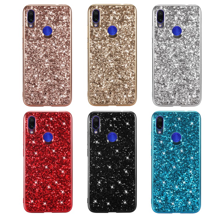 Glittery PC+TPU Protective Mobile Phone Case for Xiaomi Redmi Note 7S / Note 7 / Note 7 Pro (India) - Gold-7