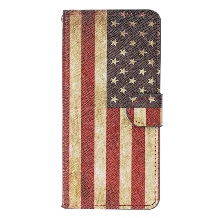 Pattern Printing Leather Wallet Case For Xiaomi Mi 9 Retro Pattern Printing Leather Wallet Case For Xiaomi Mi 9 Retro American Flag 1