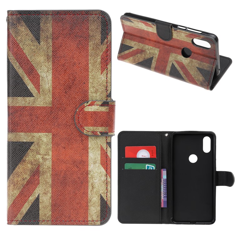 Padrão De Impressão Carteira De Couro Stand Case Para Xiaomi Mi Mix 3 - Bandeira Do Vintage Do Reino Unido-1