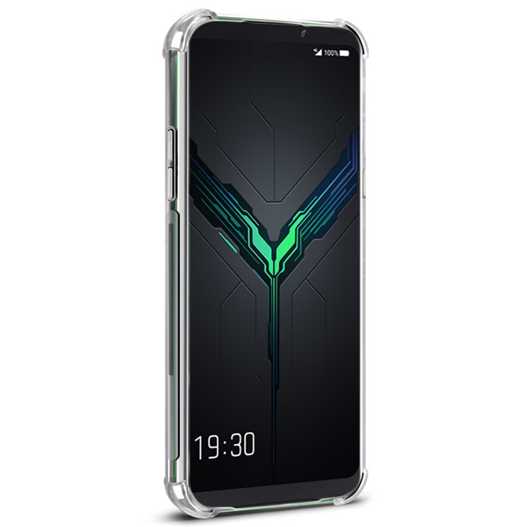 IMAK for Xiaomi Black Shark 2, Smooth Feel Anti-drop TPU Case + Explosion-proof Screen Film - Transparent-3