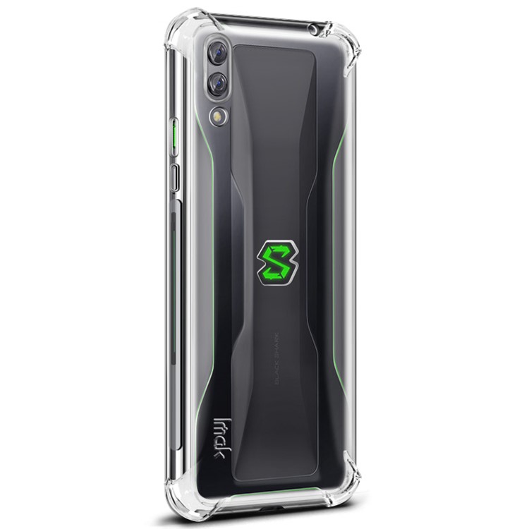 IMAK for Xiaomi Black Shark 2, Smooth Feel Anti-drop TPU Case + Explosion-proof Screen Film - Transparent-4