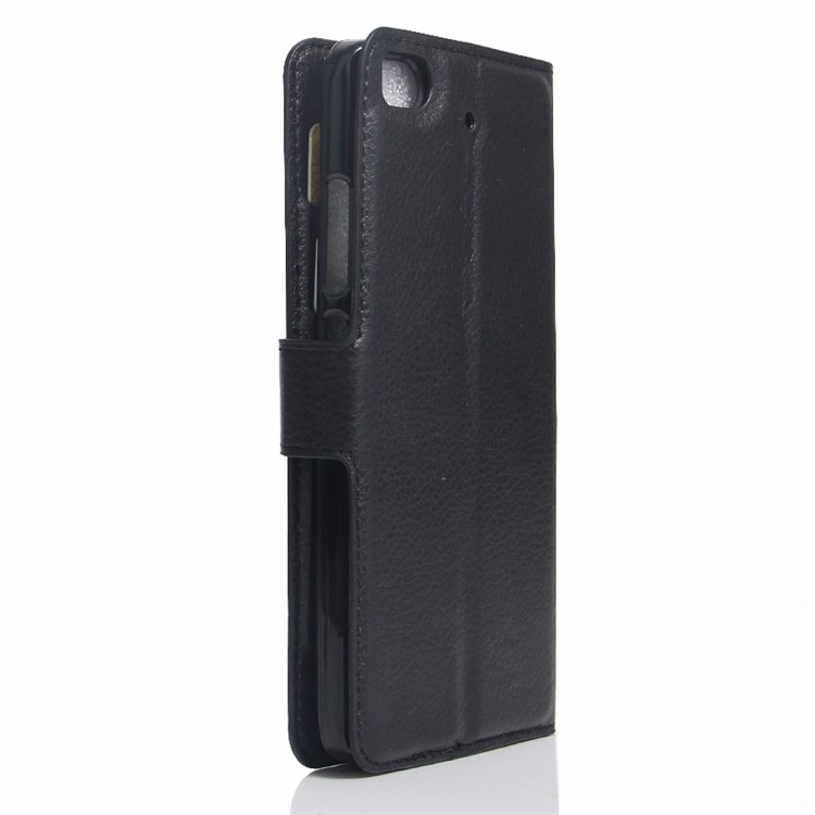 Litchi Texture Wallet Stand Leather Case for Xiaomi Mi 5s - Black-3