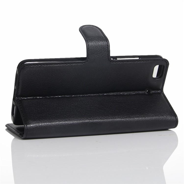 Litchi Texture Wallet Stand Leather Case for Xiaomi Mi 5s - Black-4