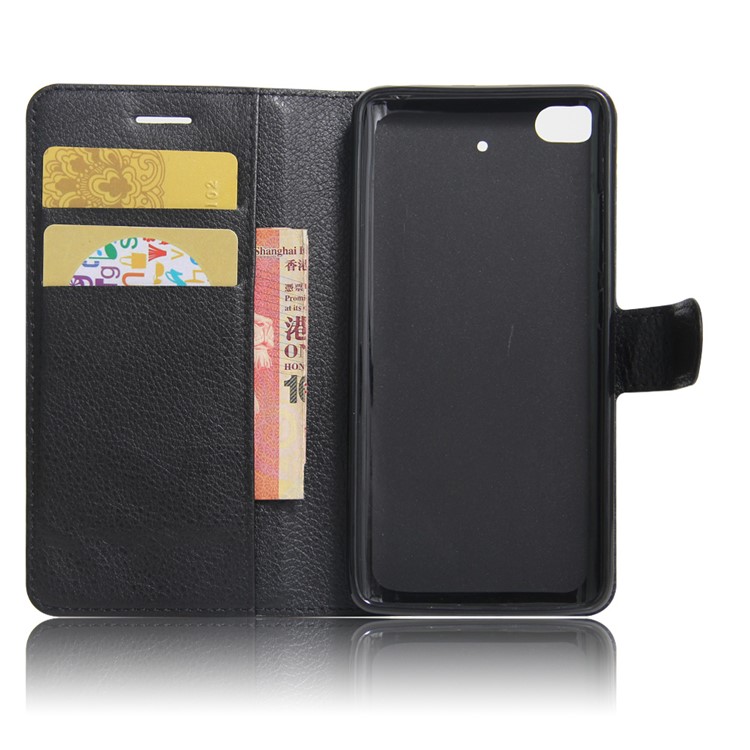 Litchi Texture Wallet Stand Leather Case for Xiaomi Mi 5s - Black-6