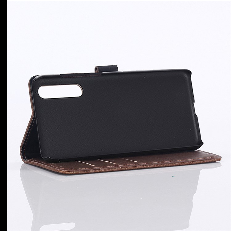 Crazy Horse Vintage Leather Wallet Stand Flip Case for Xiaomi Mi 9 SE - Coffee-5