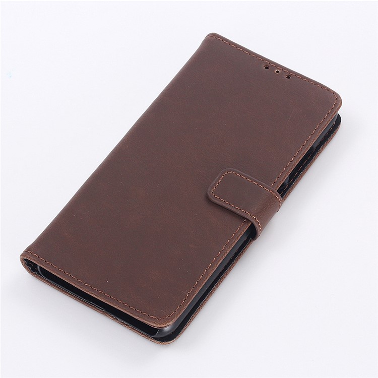 Crazy Horse Vintage Leather Wallet Stand Flip Case for Xiaomi Mi 9 SE - Coffee-6