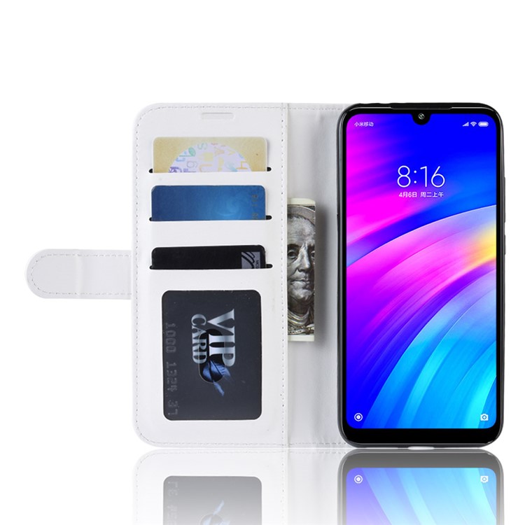 Crazy Horse PU Leather Stand Wallet Flip Case for Xiaomi Redmi 7 / Redmi Y3 - White-6